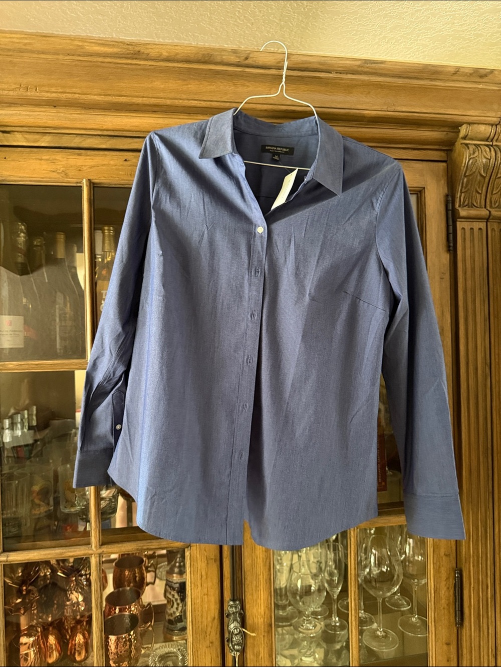 Banana Republic Women's Button-Up Blouse - Blue